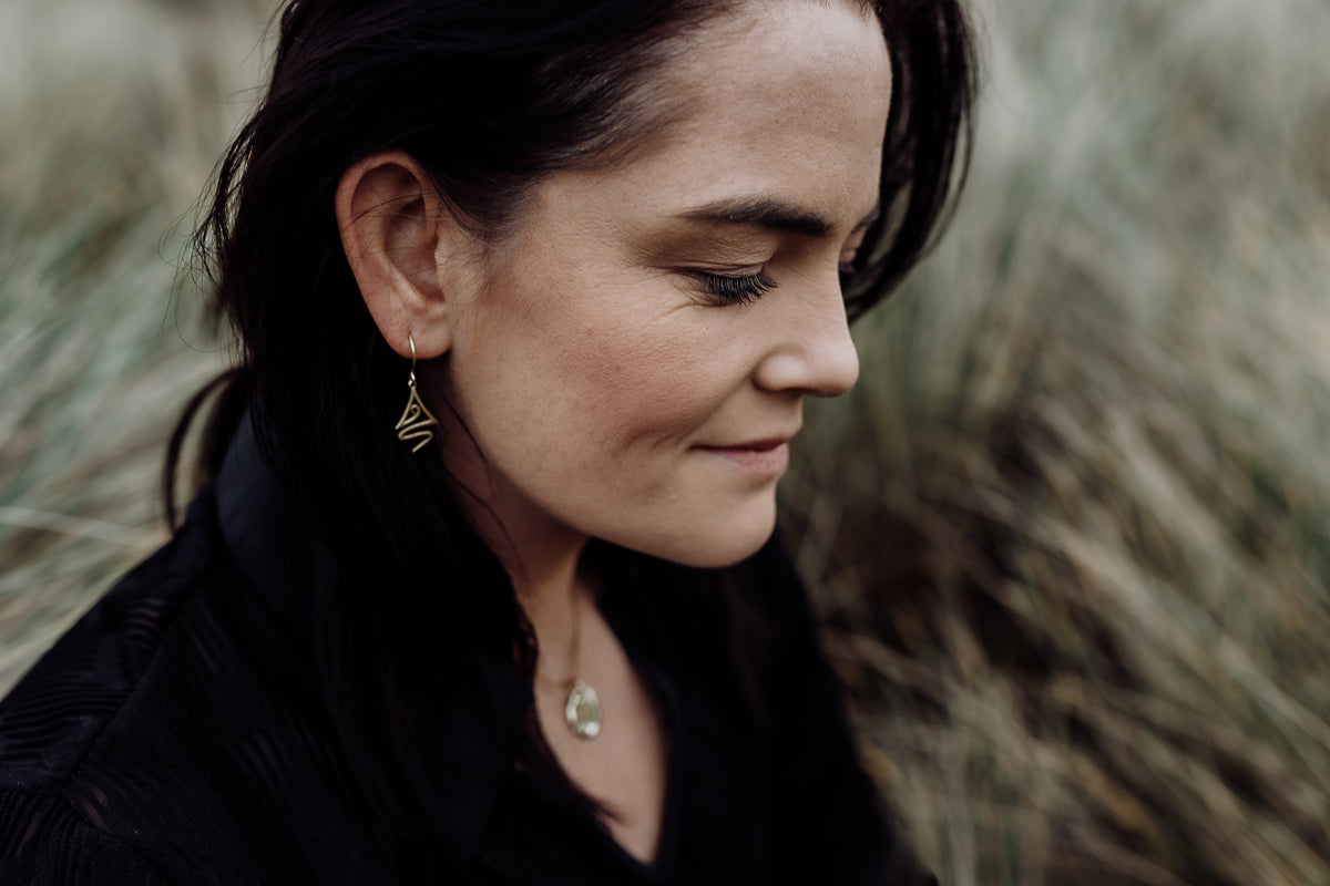 Gold Hokitika River Earrings