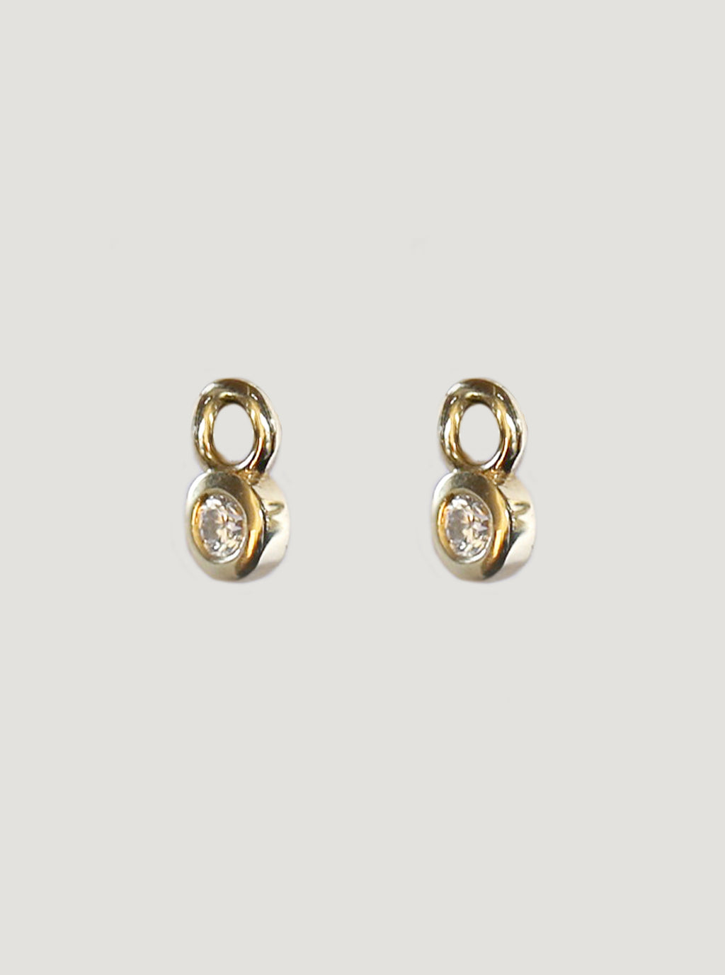 Gold Pounamu Mt Tasman Charm Hoops