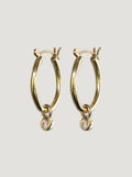 Gold Diamond Mt Tasman Charm Hoops
