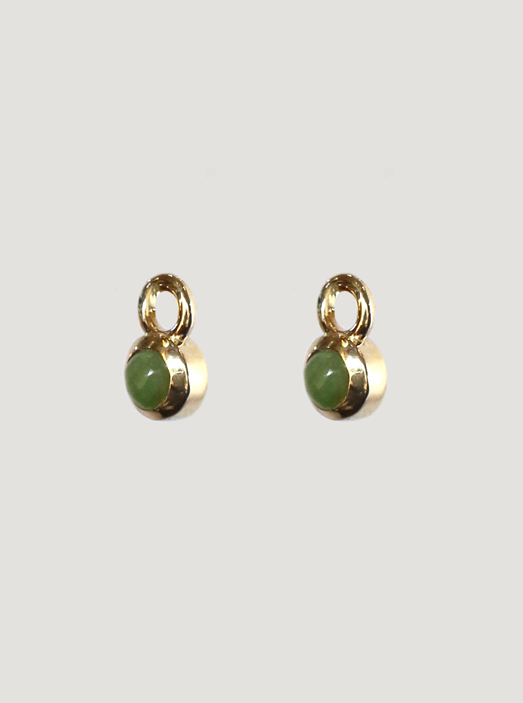 Gold Pounamu Mt Tasman Charm Hoops