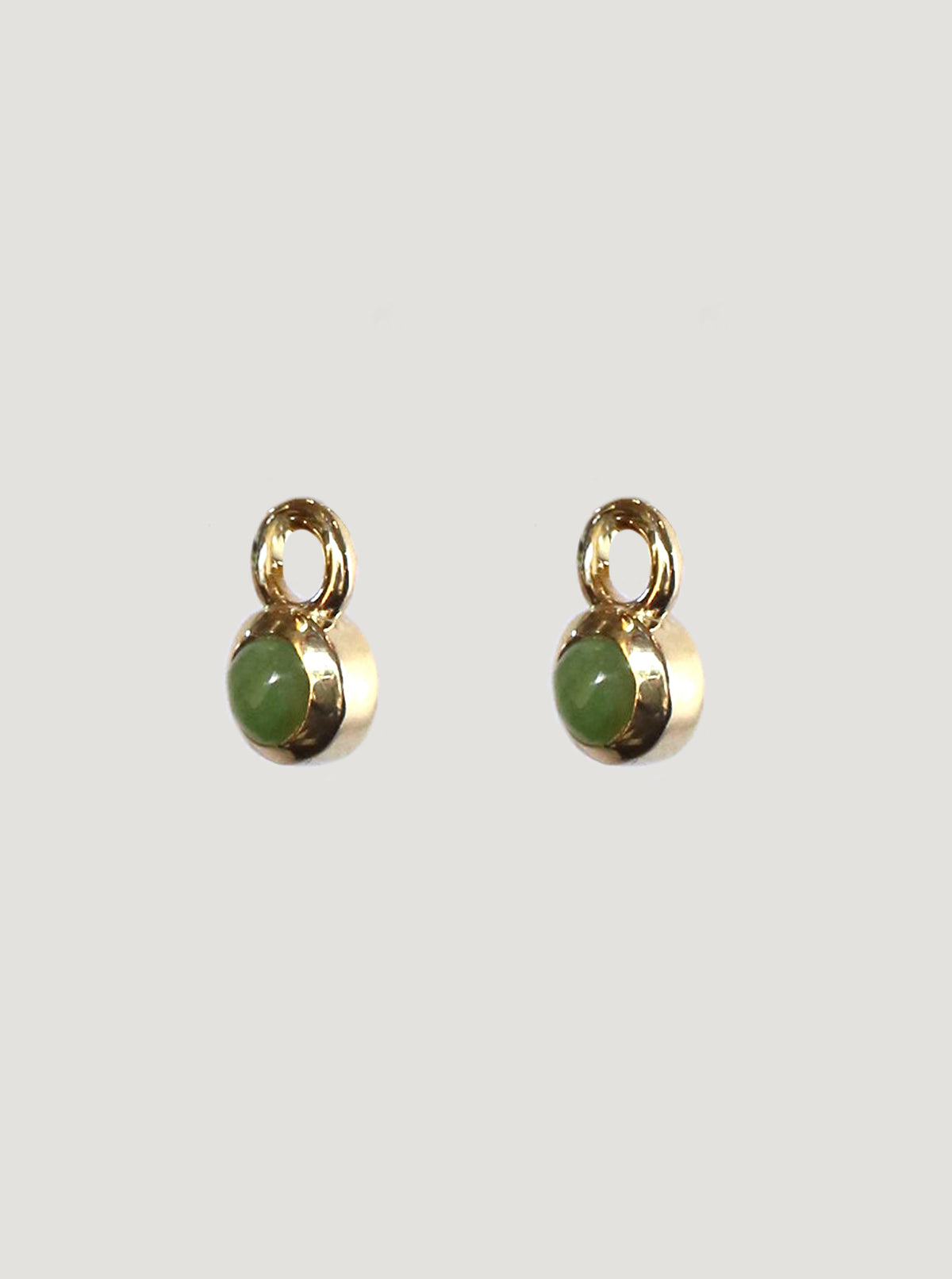 Gold Pounamu Mt Tasman Charm Hoops